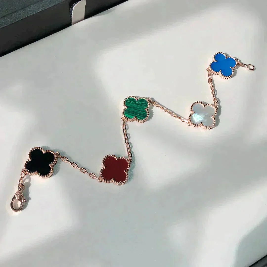 [GALE]CLOVER 5 MOTIFS MULTICOLOR  BRACELET