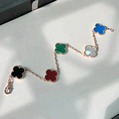 [GALE]CLOVER 5 MOTIFS MULTICOLOR BRACELET