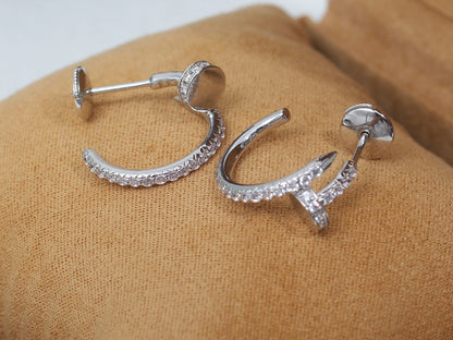 [GALE]JUSTE EARRINGS 12.75MM SILVER DIAMOND