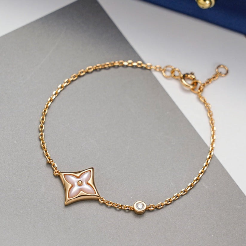 [GALE]STAR 1 DIAMOND PINK GOLD BRACELET
