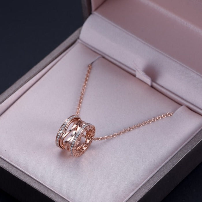 [GALE]ZERO 1 PINK GOLD DIAMOND OPEN NECKLACE
