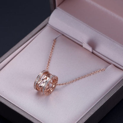 [GALE]ZERO 1 PINK GOLD DIAMOND OPEN NECKLACE