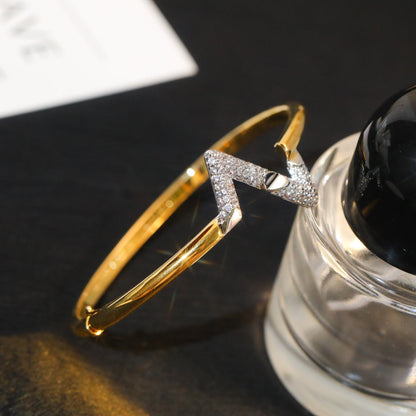 [NOVO]VOLTE UPSITE DOWN GOLD DIAMOND ARMBAND