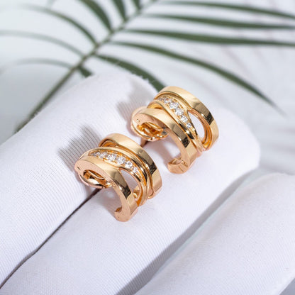 [GALE]ZERO 1 PINK GOLD DIAMONDS EARRINGS