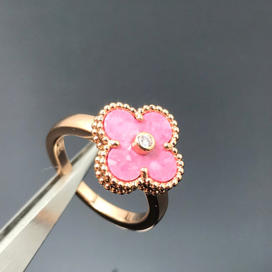 [NOVO]CLOVER RHODONIT ROSÉGOLD RING