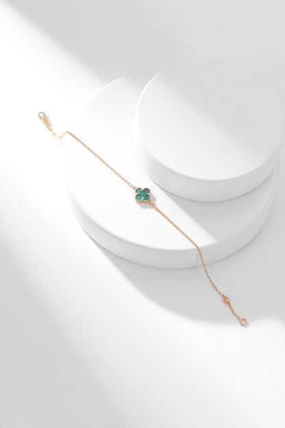 [GALE]CLOVER BRACELET MALACHITE 1 MOTIF
