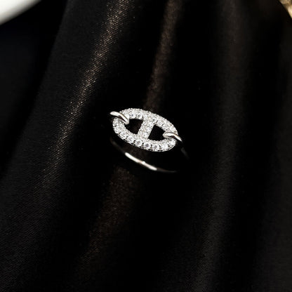 [NOVO]RONDE KLEINER SILBER-DIAMANTRING