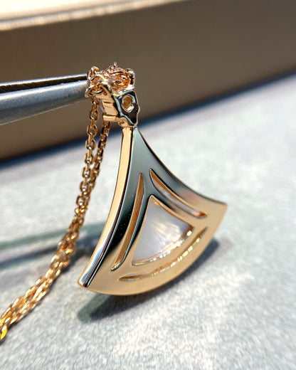 [GALE]DREAM MOP DIAMOND PAVED PINK GOLD NECKLACE