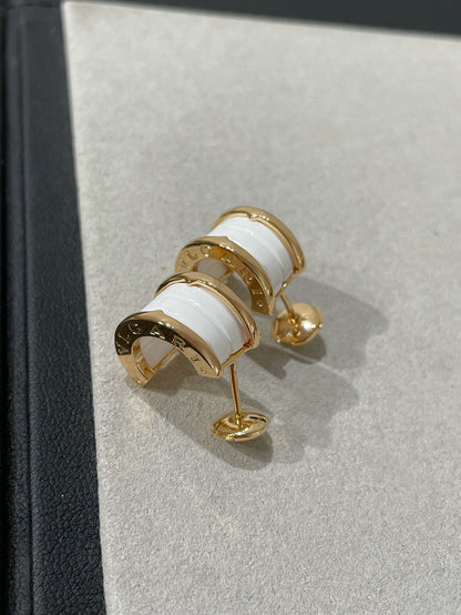 [GALE]ZERO 1 PINK GOLD CERAMIC EARRINGS