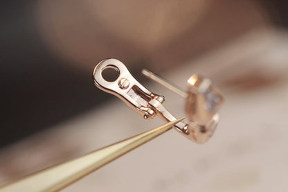 [GALE]SERPENT PINK GOLD DIAMOND EARRINGS