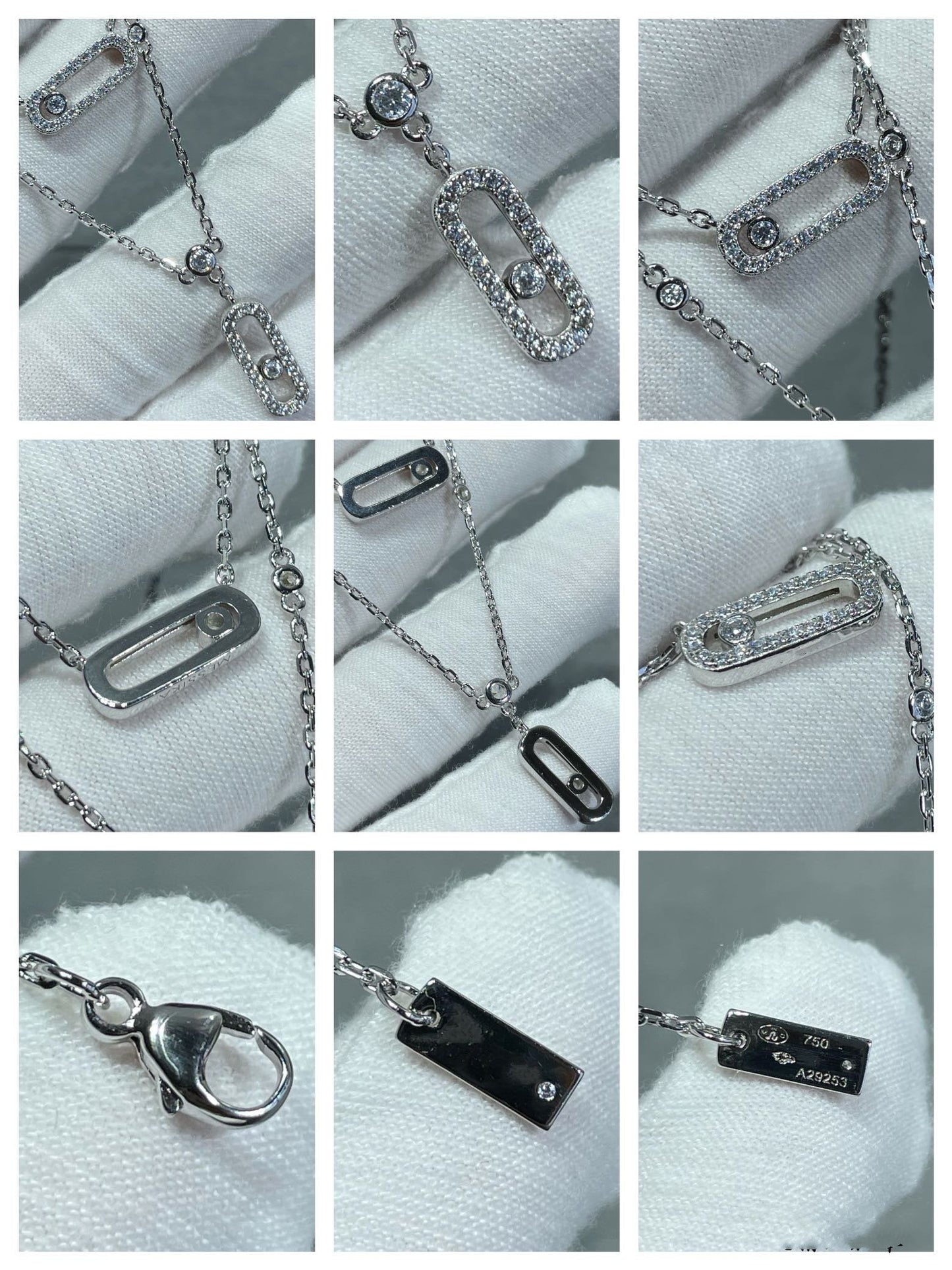 [GALE]MOVE 2 ROW DIAMOND NECKLACE