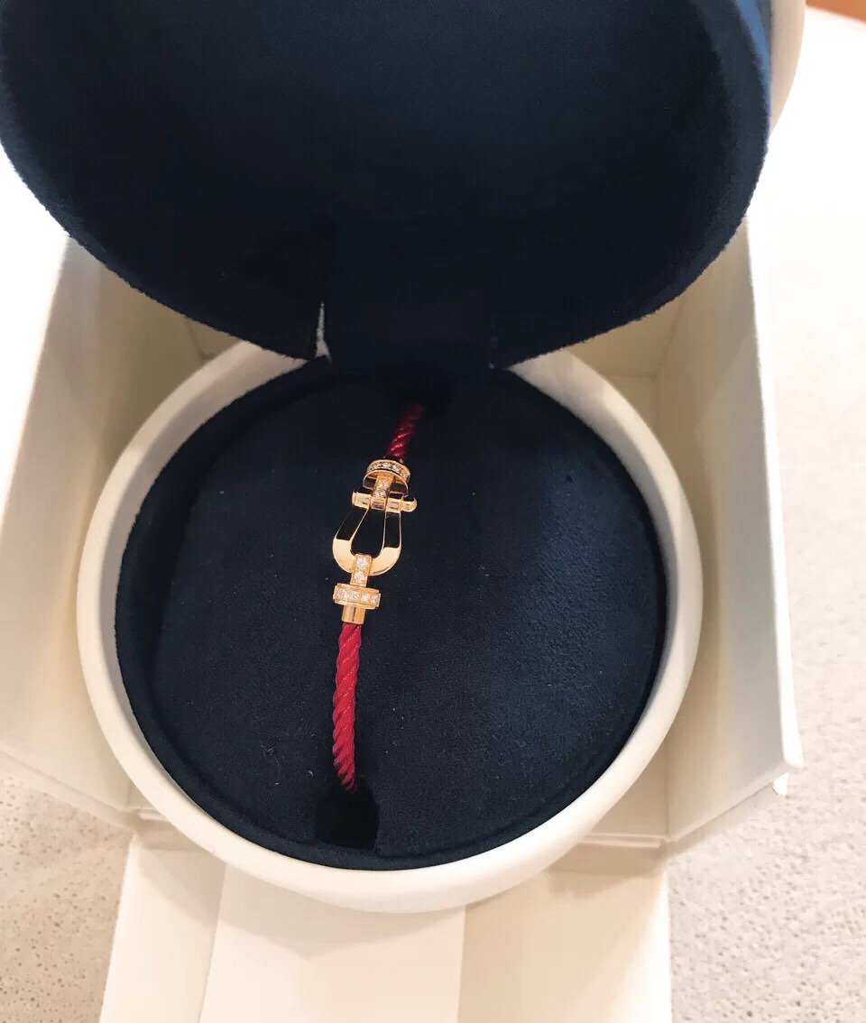 [GALE]FORCE 10 HALF DIAMOND PINK GOLD RED CORDERI LARGE AND MEDIUM MODEL