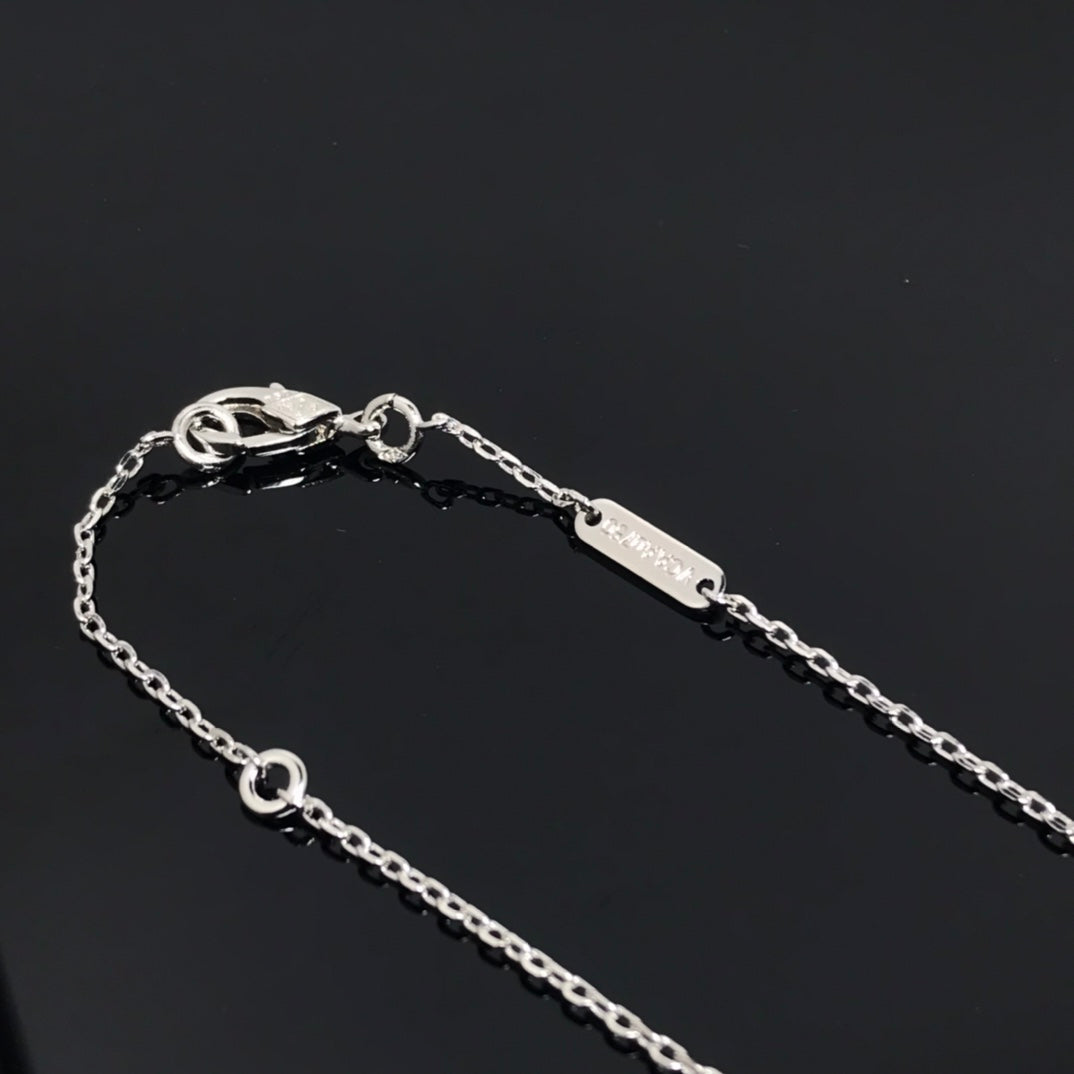 [GALE]CLOVER PIETERSITE SILVER LONG NECKLACE