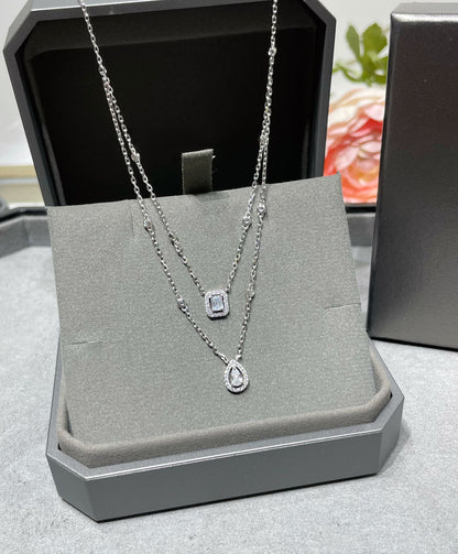 [GALE]MY TWIN 2 ROW DIAMOND NECKLACE