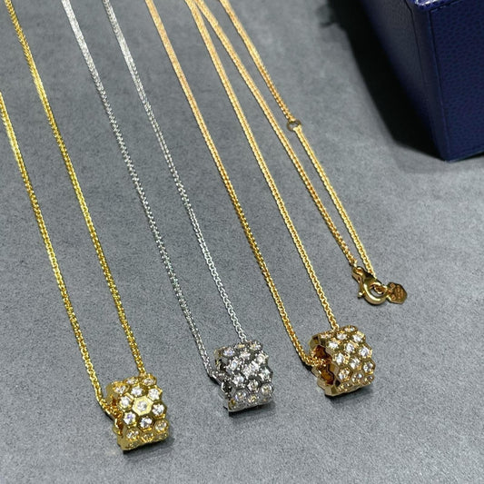 [NOVO]BEE LOVE DIAMOND PAVED 3 ROW NECKLACE 