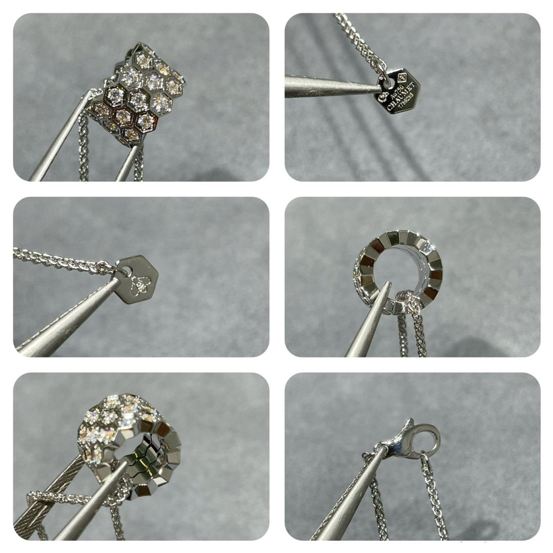 [NOVO]ビーラブ ダイヤモンド パヴェ 3連ネックレス