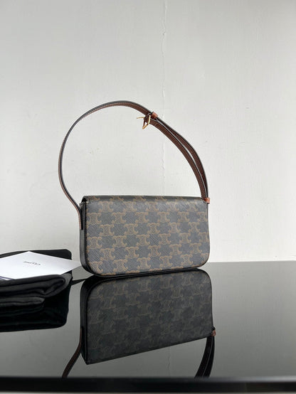 CLASSIC TRIOMPHE 20 BROWN MONOGRAM CALFSKIN