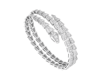 [GALE]SERPENTI BRACELET SILVER DIAMOND DOUBLE ROW