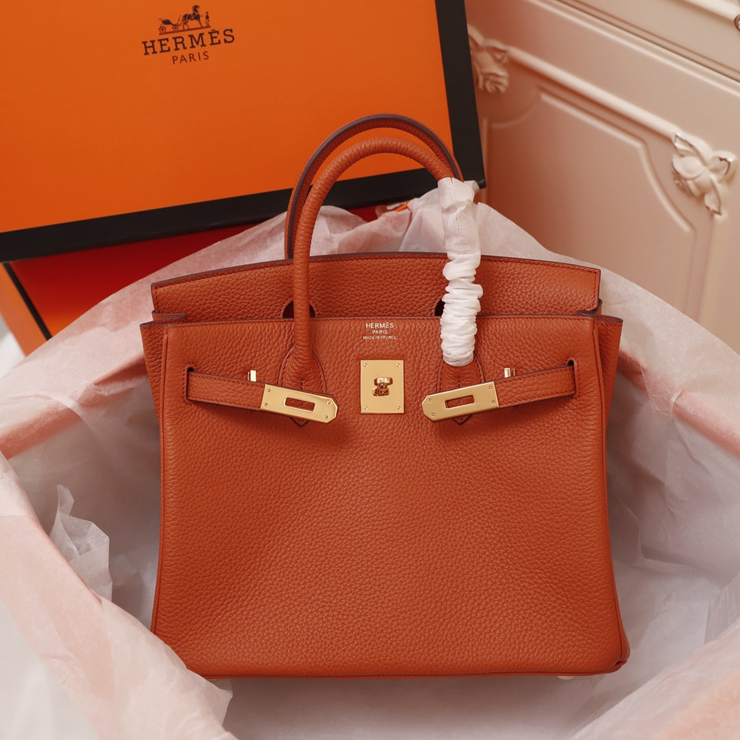 HM BIRKIN BAG 30 FIRE TOGO GOLD HARDWARE