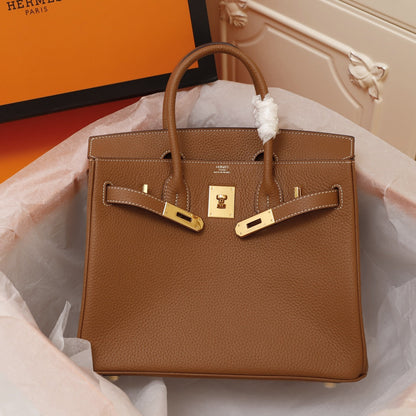 HM BIRKIN BAG 35 BROWN TOGO GOLD HARDWARE