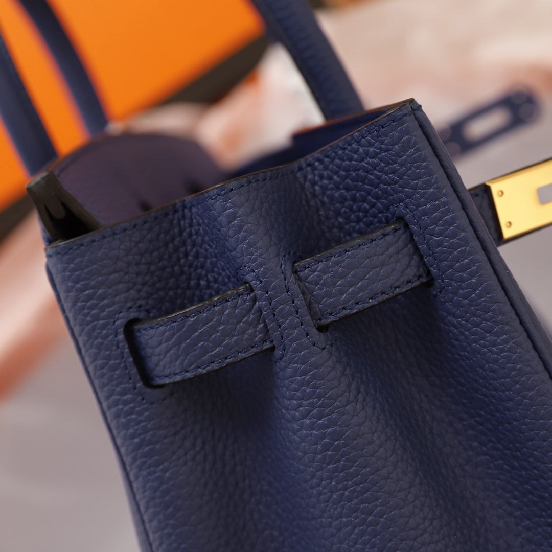 HM BIRKIN BAG 35 NAVY TOGO GOLD HARDWARE