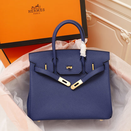 HM BIRKIN BAG 35 NAVY TOGO GOLD HARDWARE