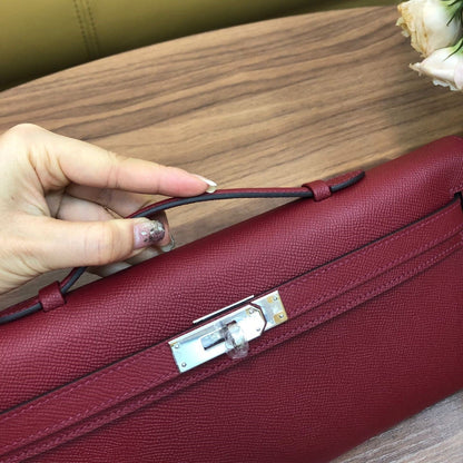HM Kelly Cut 31cm Brick Swift Leather Shw