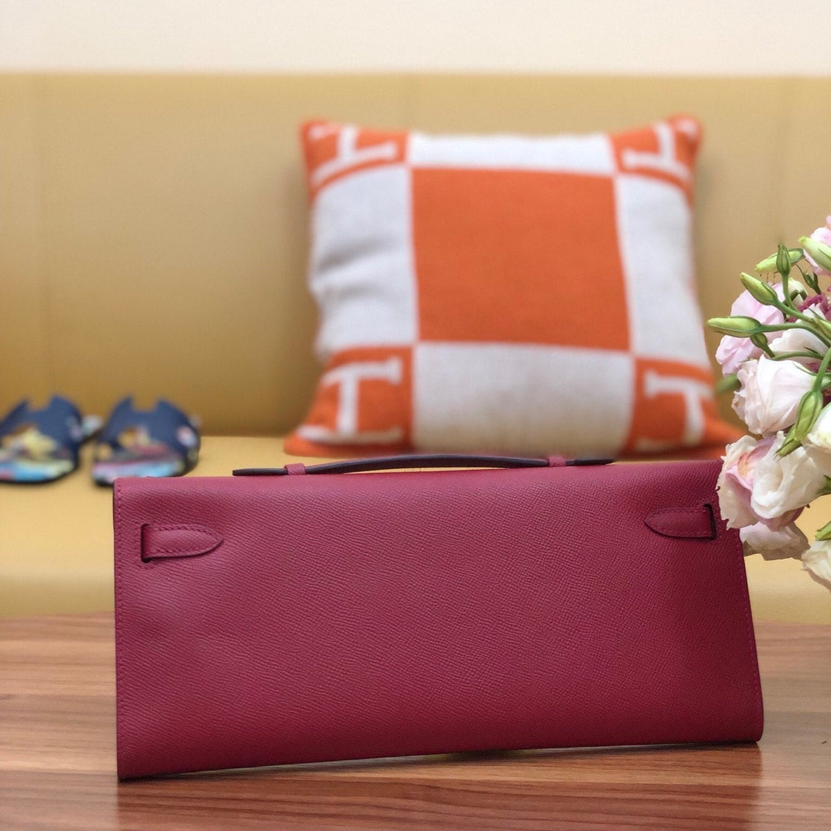HM Kelly Cut 31cm Brick Swift Leather Shw