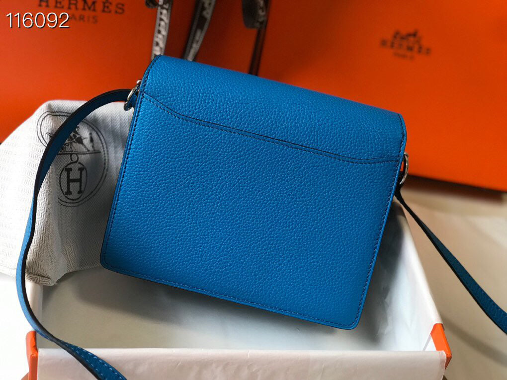 HM SAC ROULIS 19 COBALT TOGO LEATHER