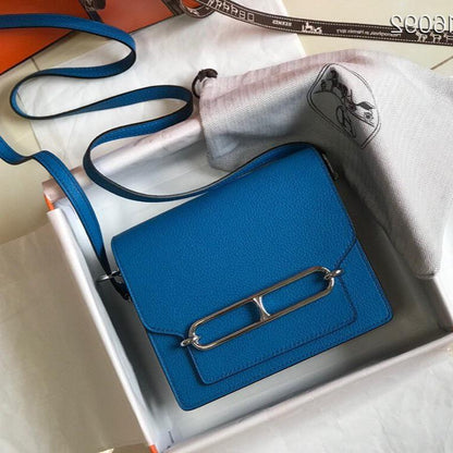 HM SAC ROULIS 19 COBALT TOGO LEATHER