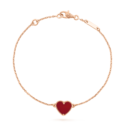 [GALE]HEART CARNELIAN PINK GOLD BRACELET