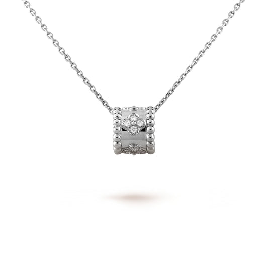 [NOVO]PERLEE PEDANT SIVLER DIAMANT-KETTE 