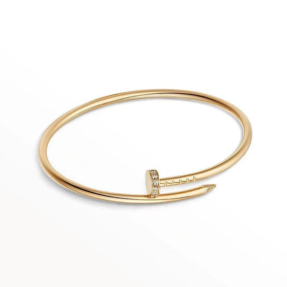 [GALE] JUSTE Diamond & LOVE Diamond-Paved Bracelet Stack Set