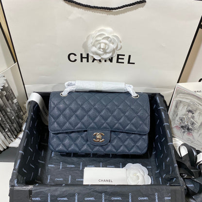 flap bag medium 25 dark blue caviar shw