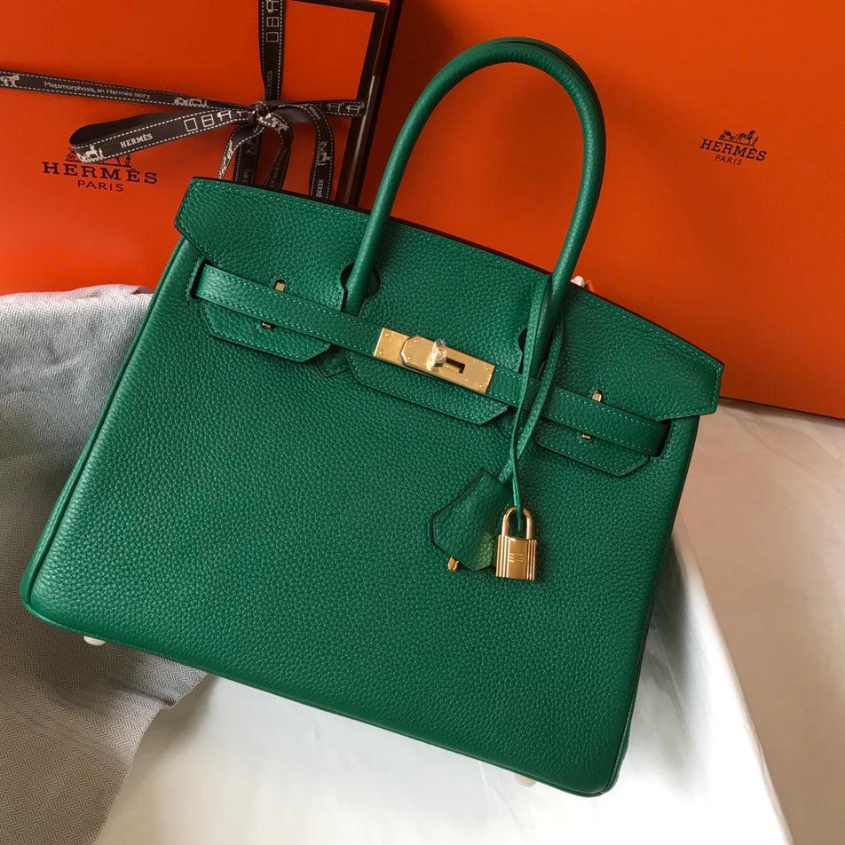 HM BIRKIN GREEN TOGO LEATHER GOLD HARDWARE