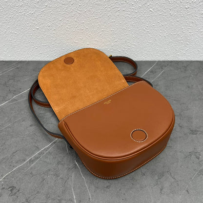 FOLCO CUIR TRIOMPHE 18 IN RED BROWN CALFSKIN