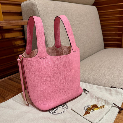 picotin lock 18 pink togo ghw