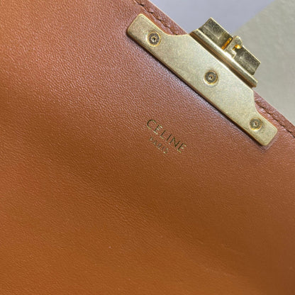 classic triomohe 20 white triomphe canvas brown calfskin