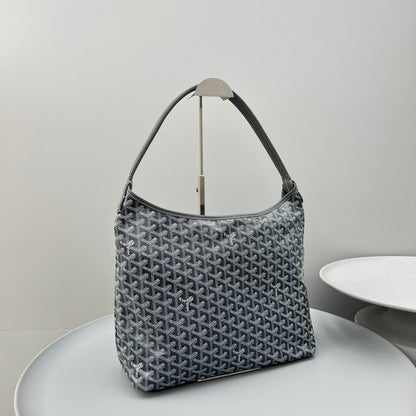 HOBO BOHÉME 34 IN GREY GOYARDINE CANVAS AND CALFSKIN