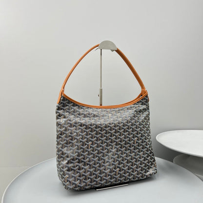 HOBO BOHÉME 34 IN BROWN GOYARDINE CANVAS AND CALFSKIN