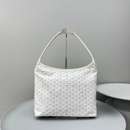 HOBO BOHÉME 34 IN WHITE GOYARDINE CANVAS AND CALFSKIN