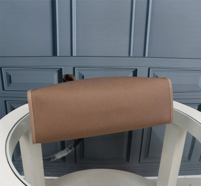HM HERBAG ZIP 31 BLACK AND ASH BROWN CANVAS