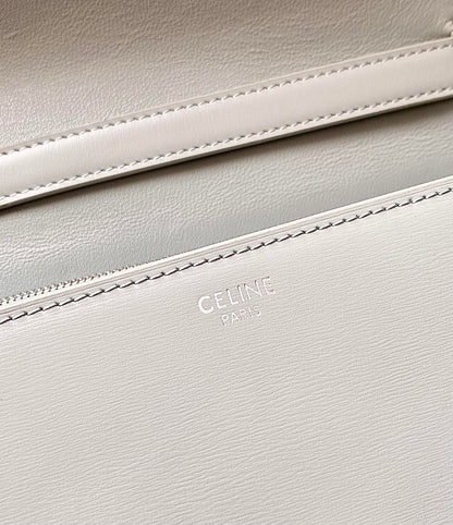 CELINE MEDIUM CLASSIQUE BAG 24CM LIGHT GREEN CALFSKIN