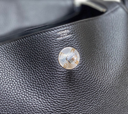 HM LINDY 30 BAG NAVY TAURILLON CLEMENCE LEATHER