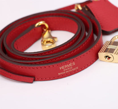 HM KELLY BAG 25 RED TOGO GOLD HARDWARE