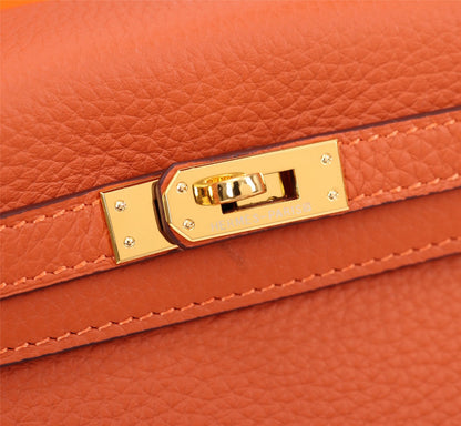 HM KELLY BAG 28 ORANGE TOGO GOLD HARDWARE