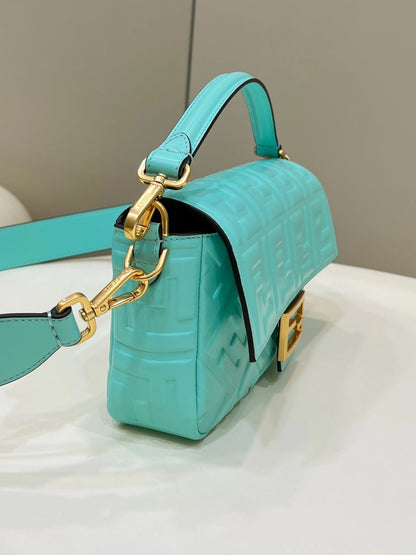 Baguette 27cm Tiffany Blue Lambskin Gold Hardware