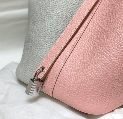 picotin lock 18 pink grey togo shw