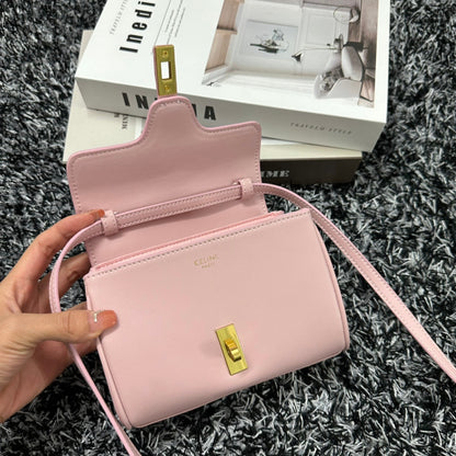 CLASSIC MINI 18 PINK PASTEL CALFSKIN