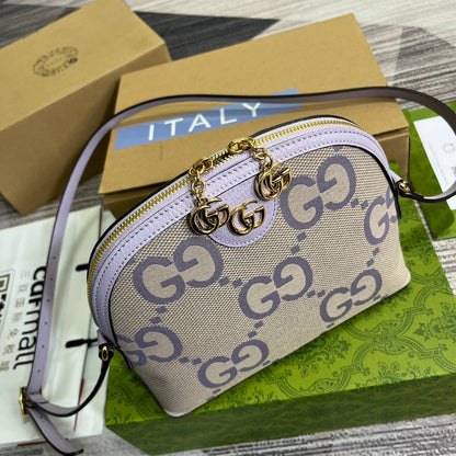ophidia large 24cm comestic pouch beige purple monogram canvas
